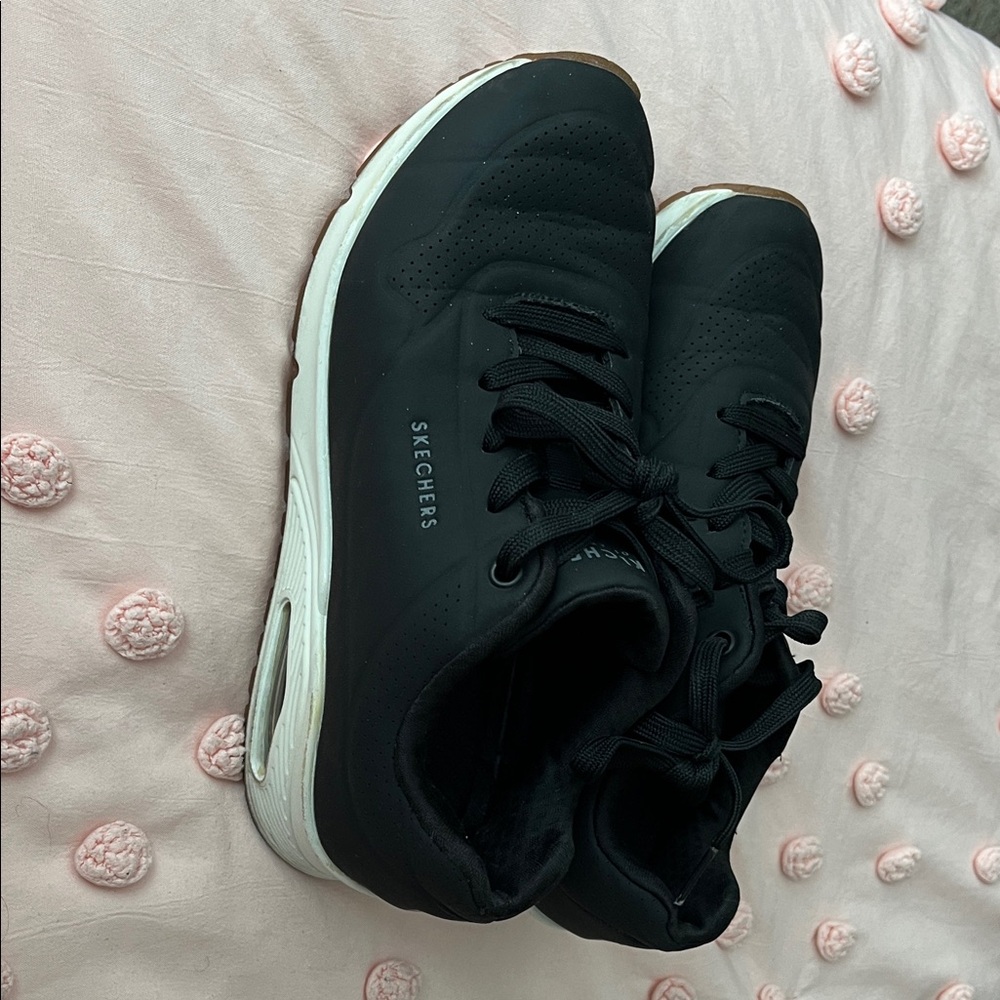 Skechers Women's Black and White Sneakers